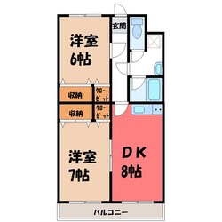 小金井駅 徒歩41分 2階の物件間取画像